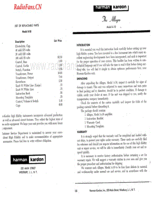 HarmanKardon-A10-int-sch维修电路图 手册.pdf