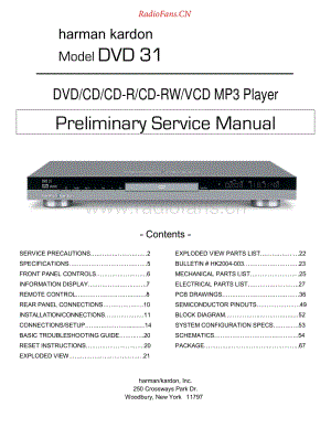 HarmanKardon-DVD31-cd-sm维修电路原理图.pdf