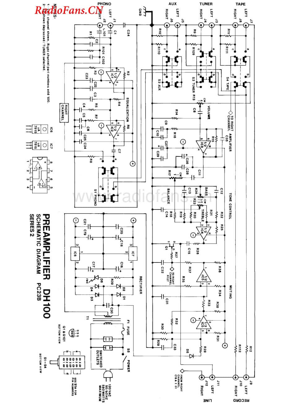 Hafler-DH100SII-pre-sch维修电路图 手册.pdf_第1页