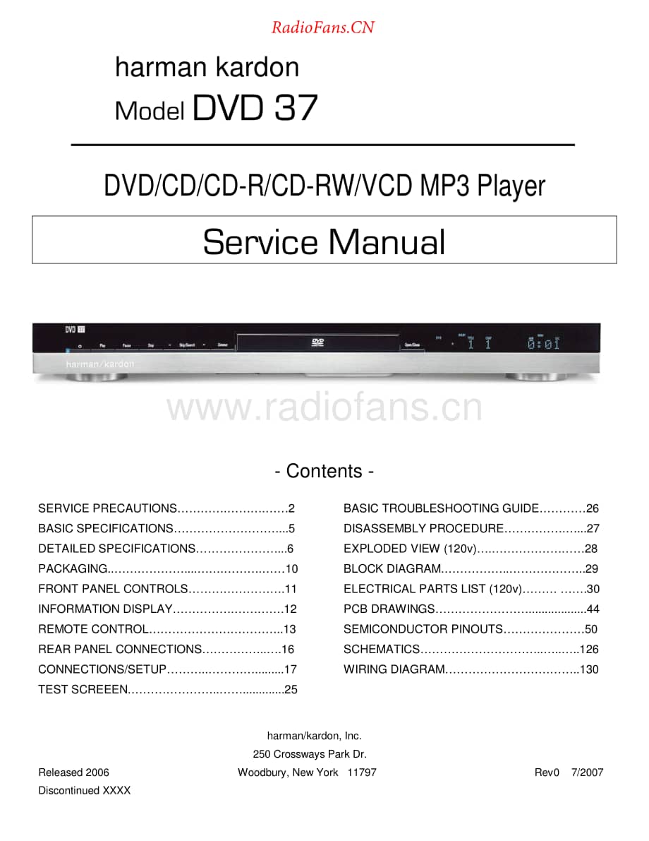 HarmanKardon-DVD37-cd-sm2维修电路原理图.pdf_第1页