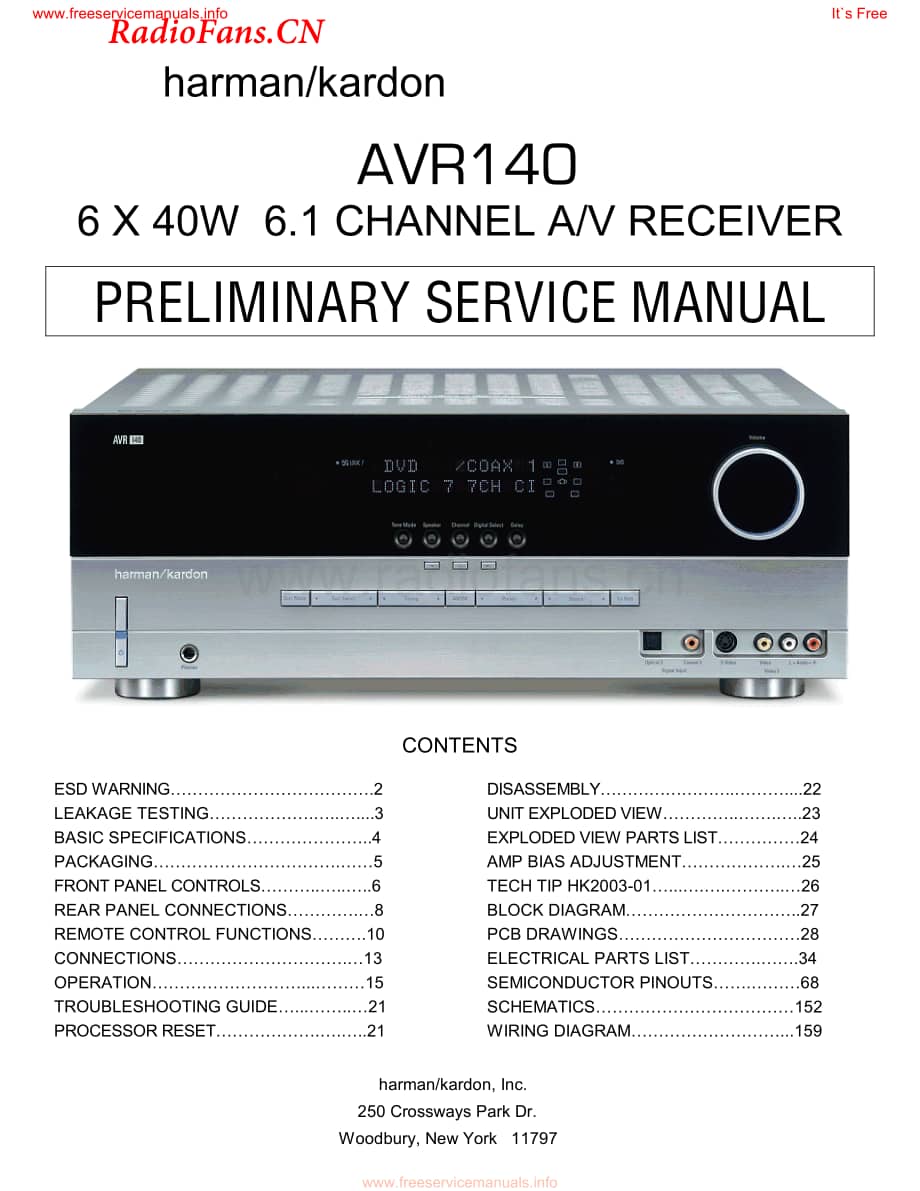 HarmanKardon-AVR140-avr-sm维修电路图 手册.pdf_第1页