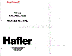 Hafler-SE100-pre-om维修电路图 手册.pdf