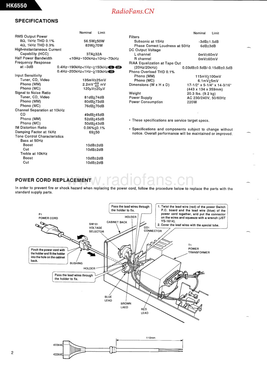 HarmanKardon-HK6650-int-sm维修电路原理图.pdf_第2页