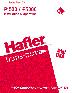 Hafler-P1500-pwr-sm维修电路图 手册.pdf