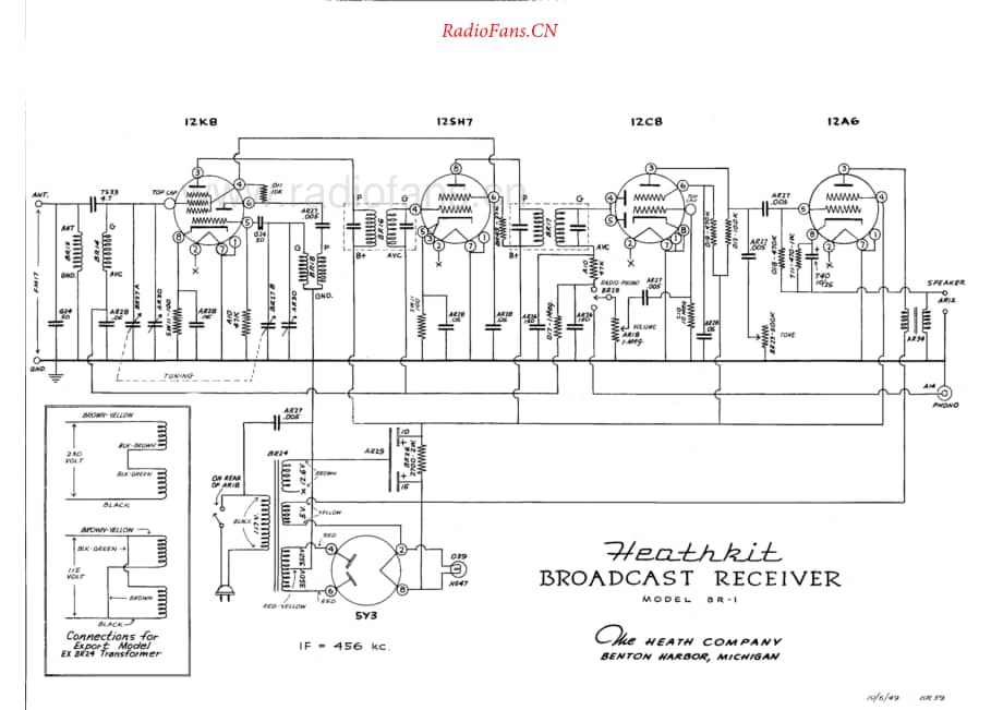Heathkit-BR1-tun-sch维修电路原理图.pdf_第1页