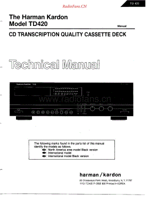 HarmanKardon-TD420-tape-sm维修电路原理图.pdf