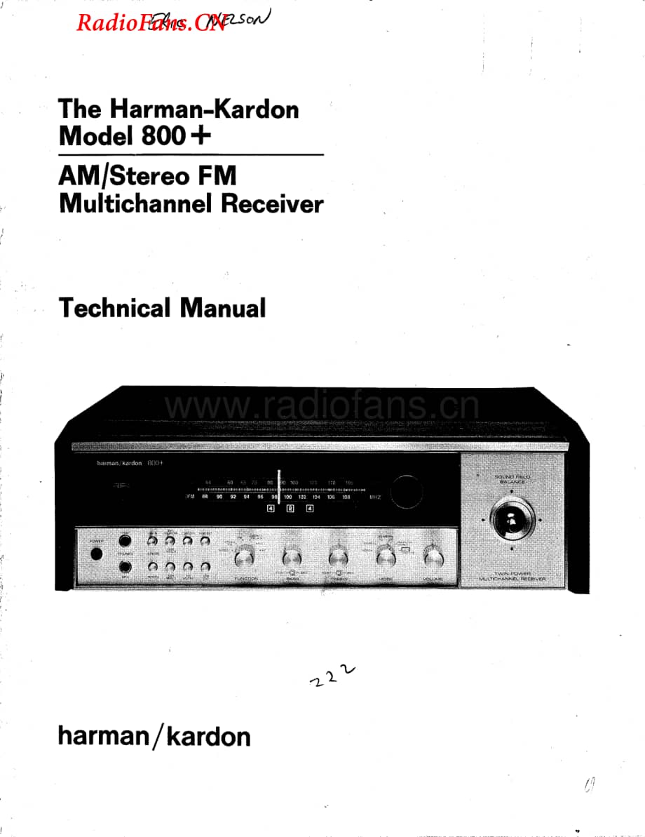 HarmanKardon-800+rec-sm维修电路图 手册.pdf_第1页