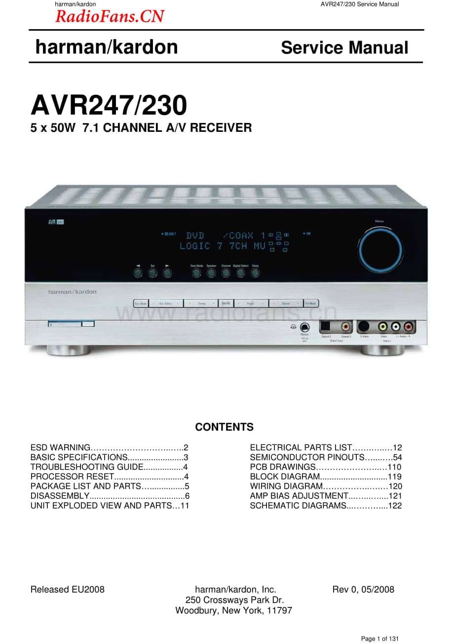 HarmanKardon-AVR247.230-avr-sm维修电路图 手册.pdf_第1页
