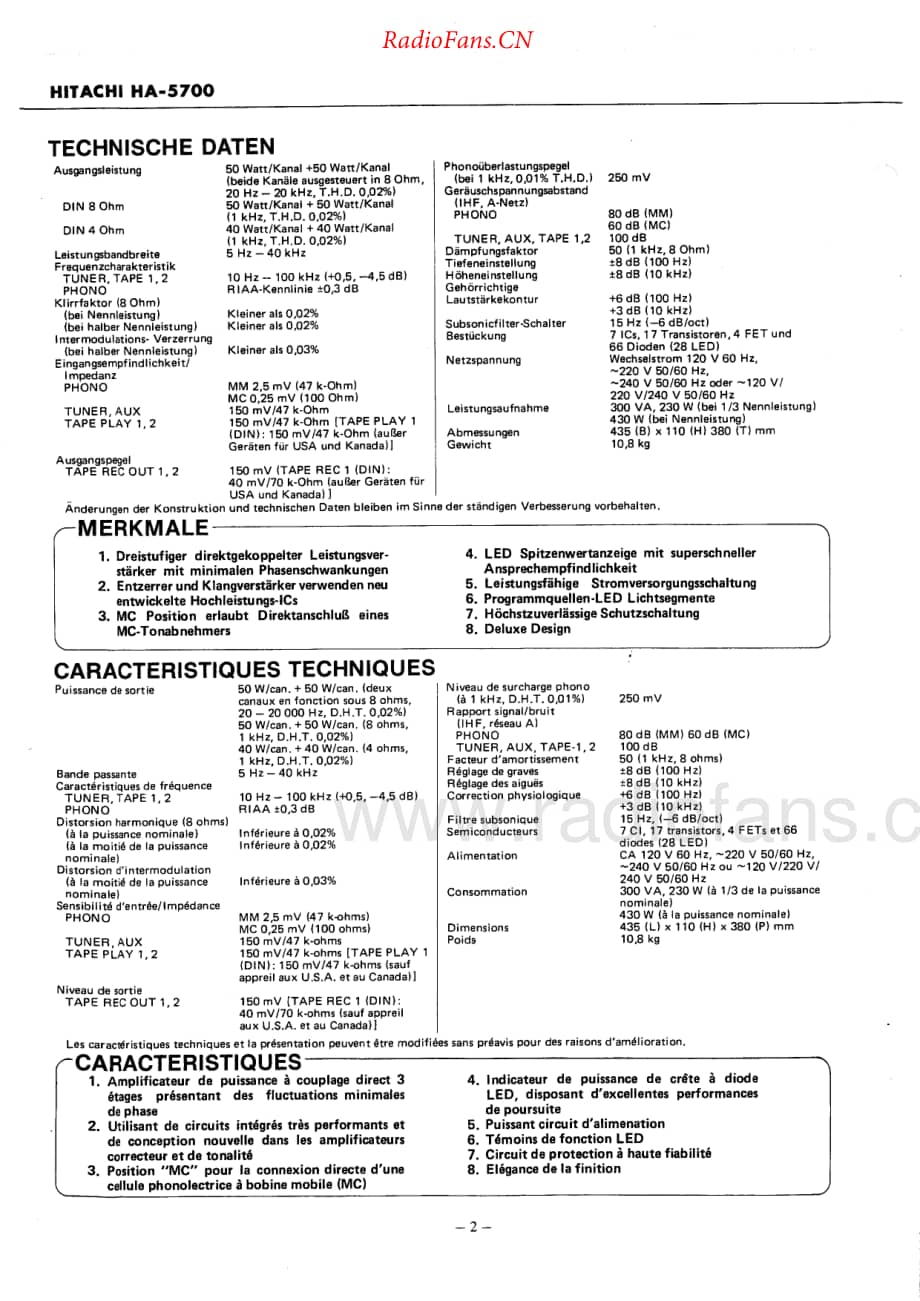 Hitachi-HA5700-int-sm维修电路原理图.pdf_第2页