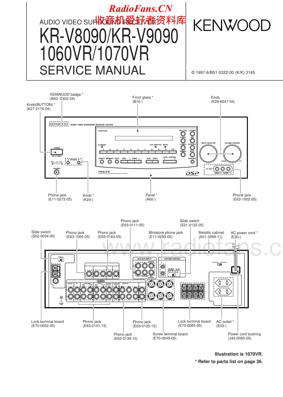 Kenwood-KR1060VR-avr-sm维修电路原理图.pdf_第1页