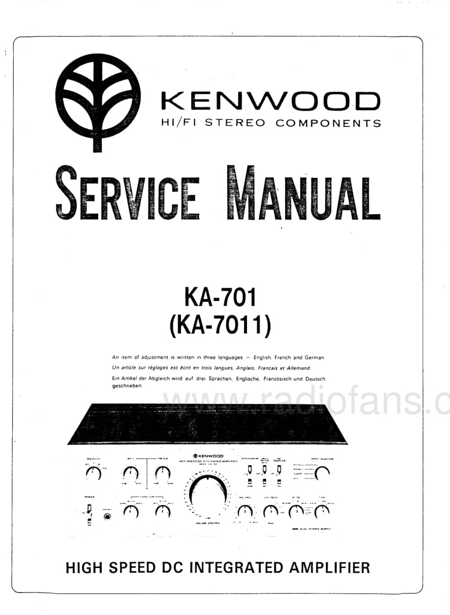 Kenwood-KA7011-int-sm维修电路原理图.pdf_第1页