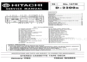 Hitachi-D2200M-tape-sm维修电路原理图.pdf