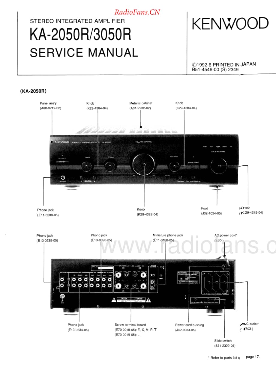 Kenwood-KA3050R-int-sm维修电路原理图.pdf_第1页