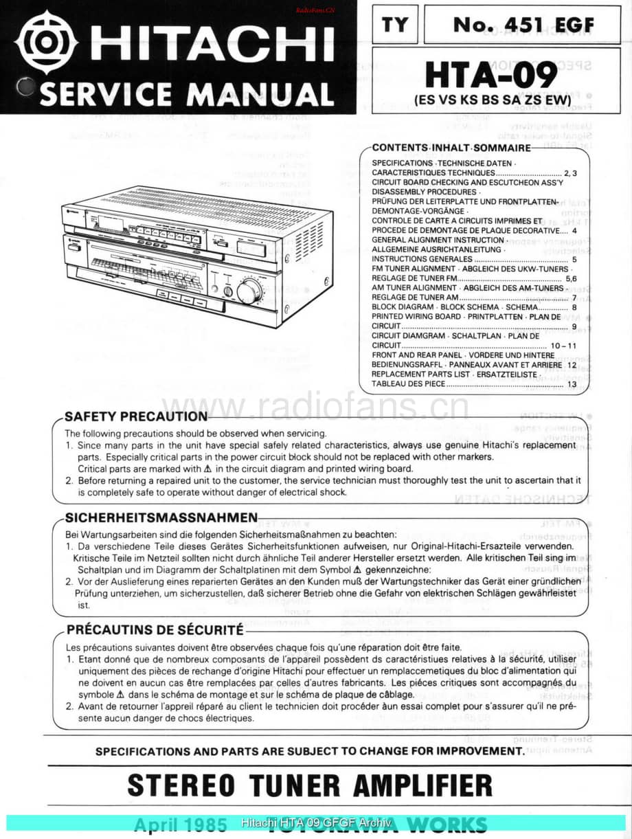 Hitachi-HTA09-rec-sm维修电路原理图.pdf_第1页