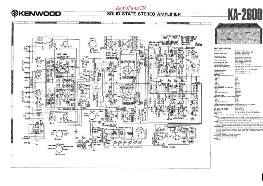 Kenwood-KA2600-int-sch维修电路原理图.pdf_第1页