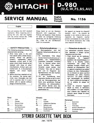Hitachi-D980-tape-sm维修电路原理图.pdf