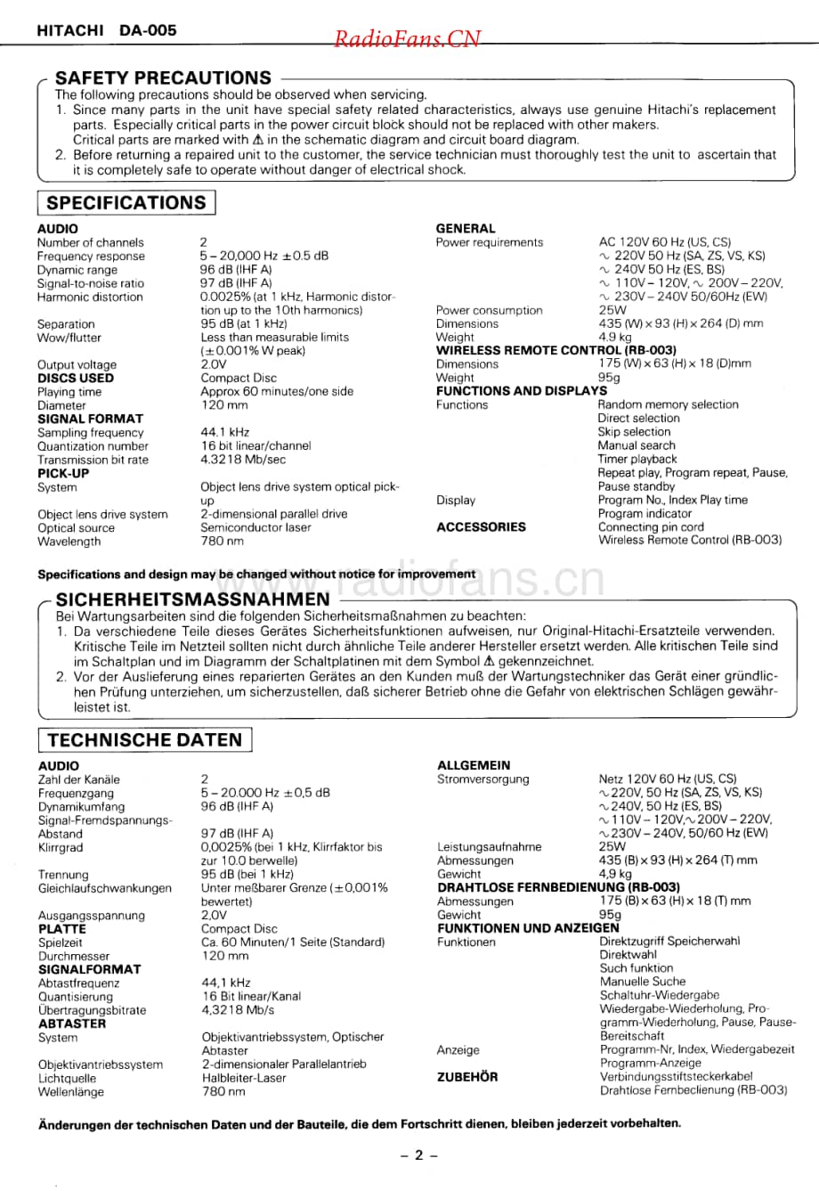Hitachi-DA005-cd-sm维修电路原理图.pdf_第2页