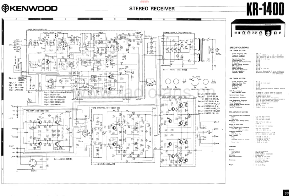 Kenwood-KR1400-rec-sch维修电路原理图.pdf_第1页
