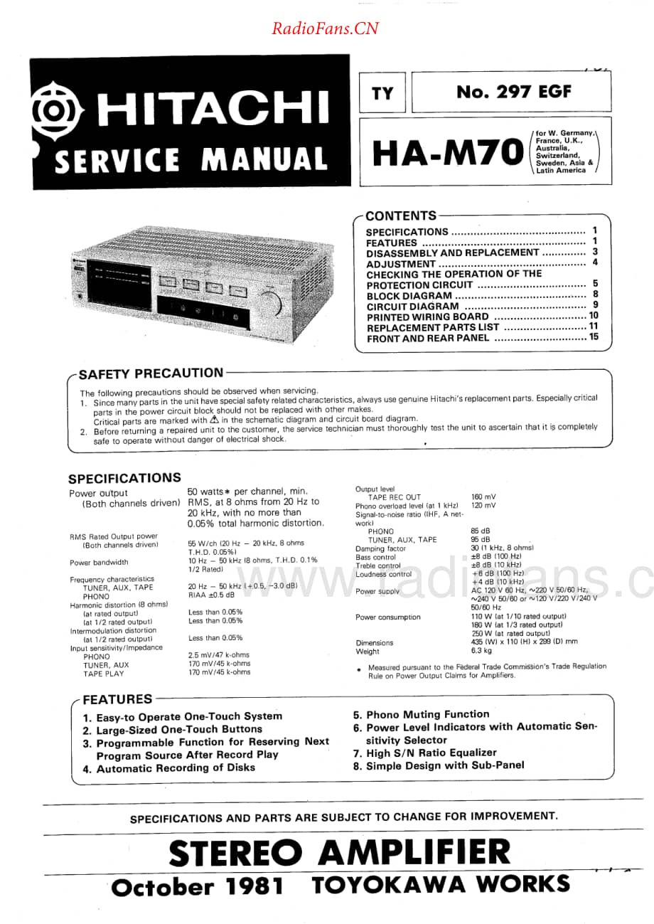 Hitachi-HAM70-int-sm维修电路原理图.pdf_第1页