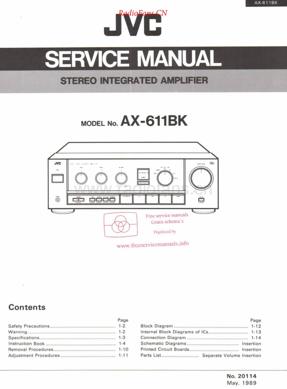 JVC-AX611BK-int-sm维修电路原理图.pdf_第1页