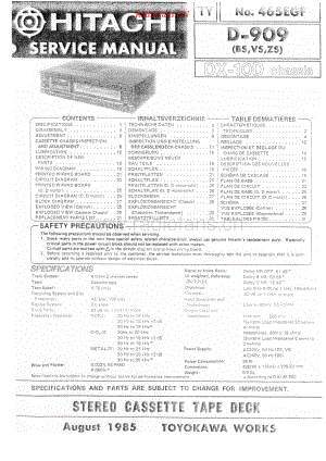 Hitachi-D909-tape-sm维修电路原理图.pdf