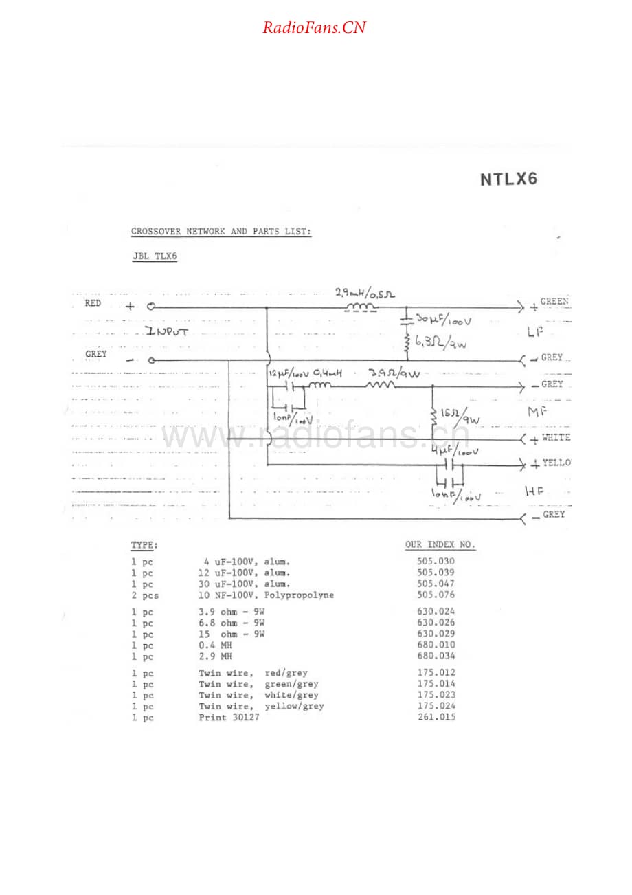 JBL-TLX6-xover-sch维修电路原理图.pdf_第1页