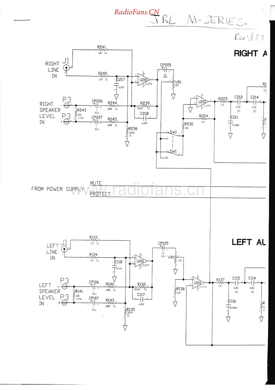 JBL-Mseries-pwr-sch维修电路原理图.pdf_第1页