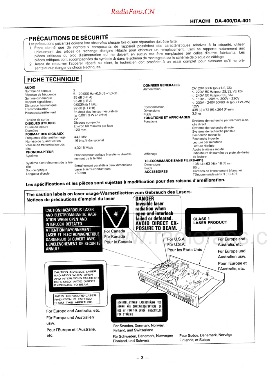 Hitachi-DA401-cd-sm维修电路原理图.pdf_第3页