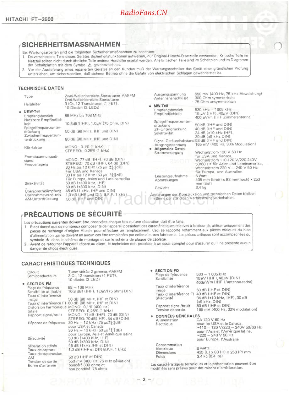 Hitachi-FT3500-tun-sm维修电路原理图.pdf_第2页