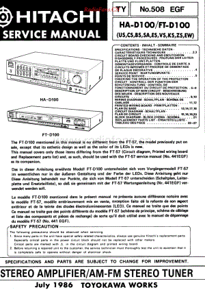 Hitachi-FTD100-tun-sm维修电路原理图.pdf