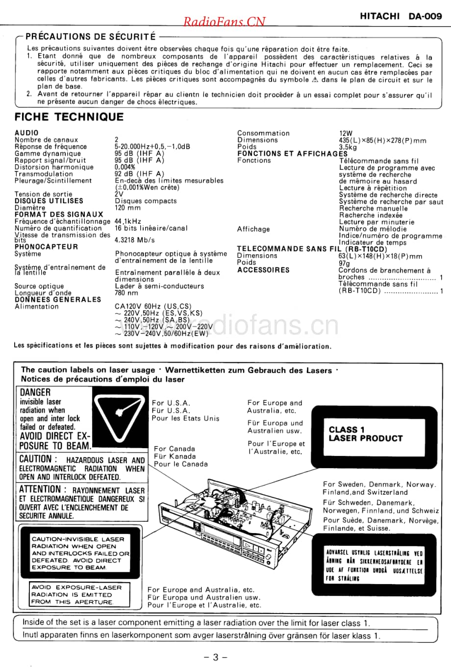 Hitachi-DA009-cd-sm维修电路原理图.pdf_第3页