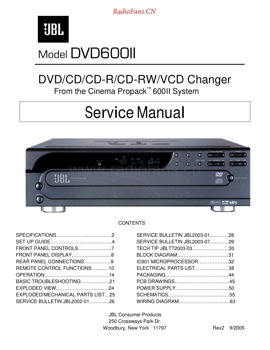 JBL-DVD600MK2-cd-sm维修电路原理图.pdf_第1页