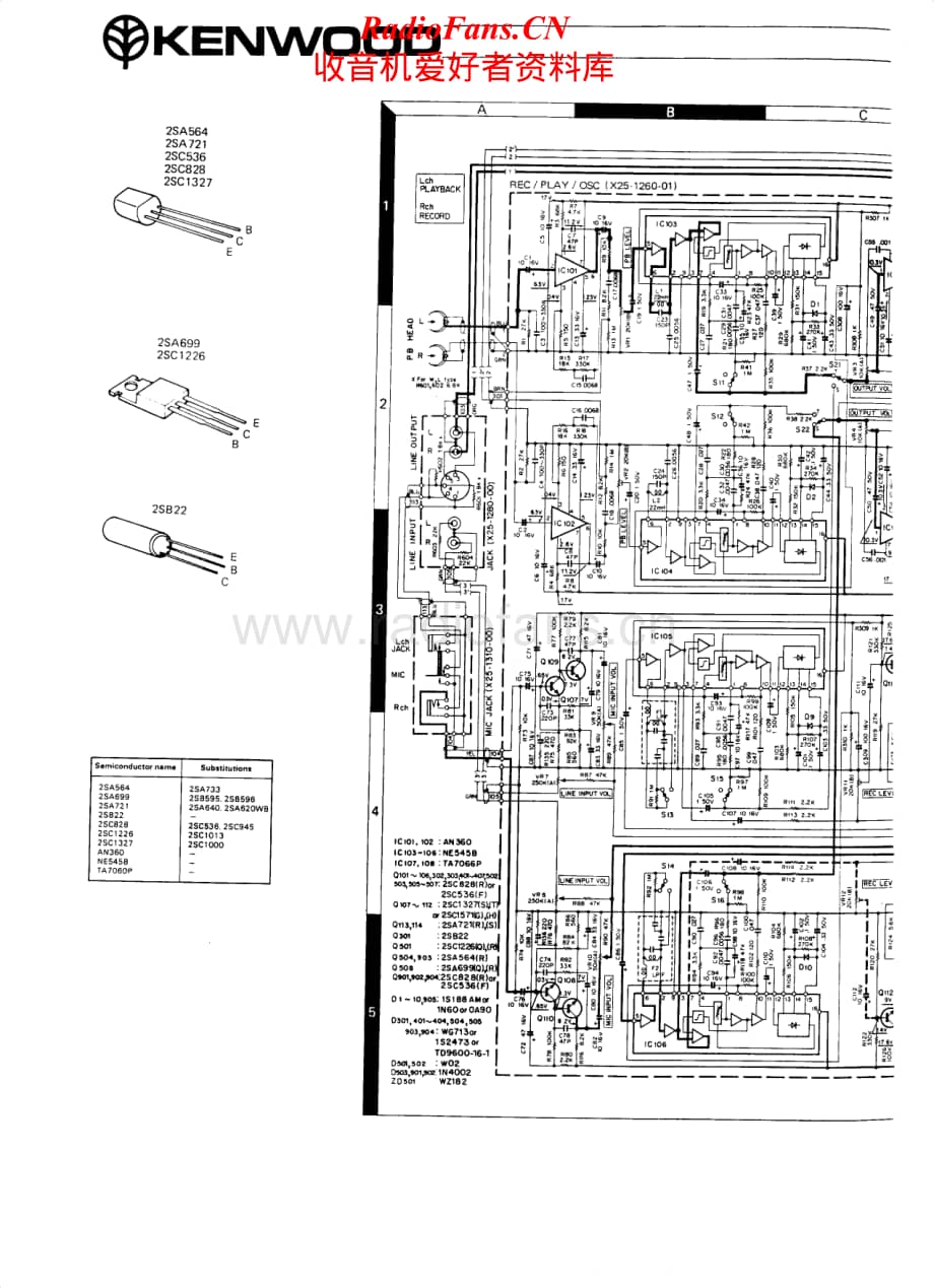 Kenwood-KX1030-tape-sm维修电路原理图.pdf_第2页