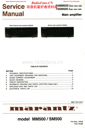 Marantz-SM500-pwr-sm维修电路原理图.pdf
