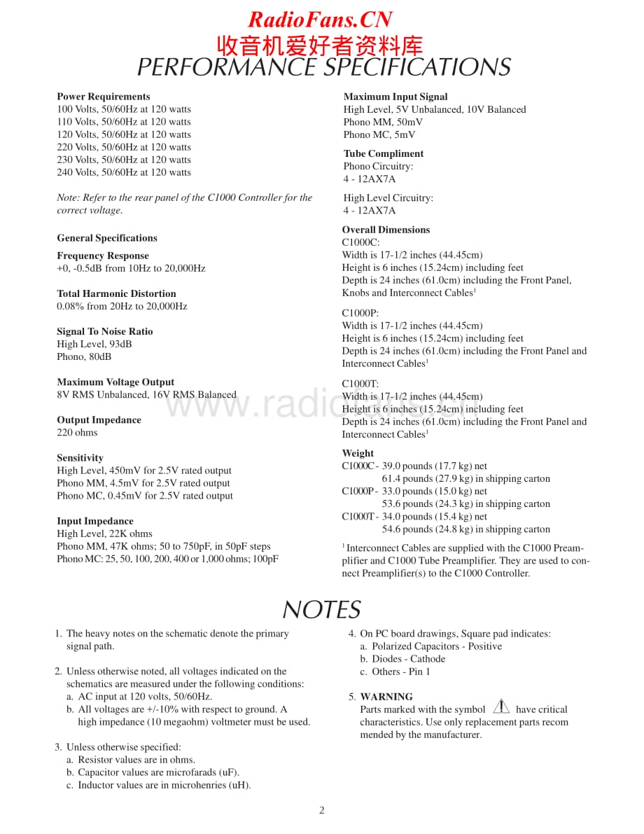 McIntosh-C1000T-pre-sm维修电路原理图.pdf_第2页