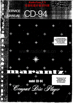 Marantz-CD94-cd-sm维修电路原理图.pdf