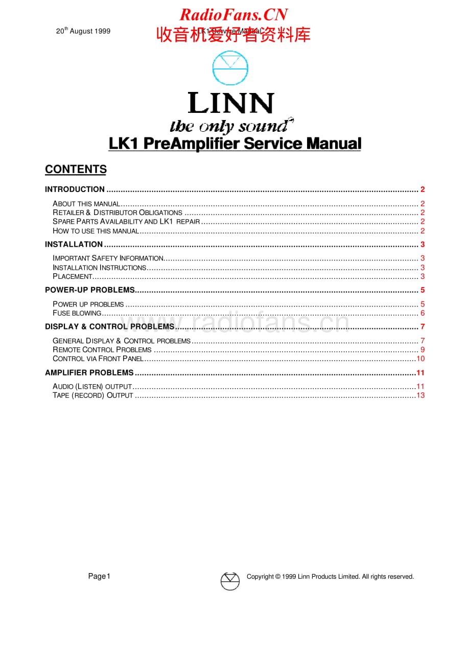 Linn-LK1-pre-sm维修电路原理图.pdf_第1页