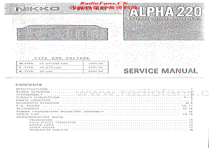 Nikko-Alpha220-pwr-sm维修电路原理图.pdf