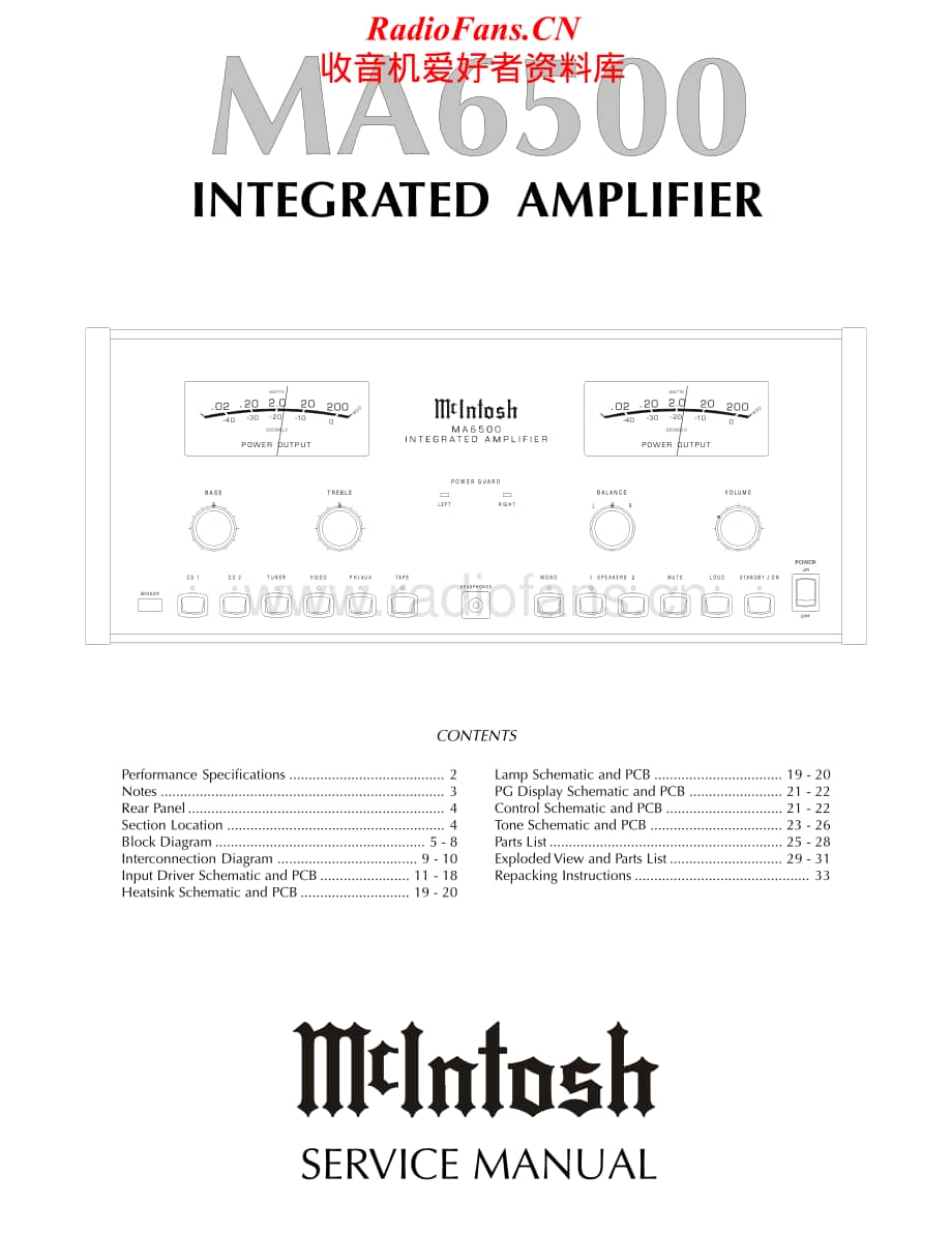 McIntosh-MA6500-int-sm维修电路原理图.pdf_第1页