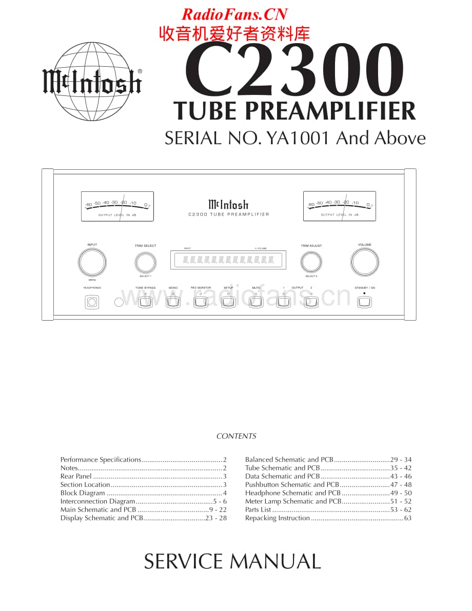 McIntosh-C2300-pre-sm维修电路原理图.pdf_第1页