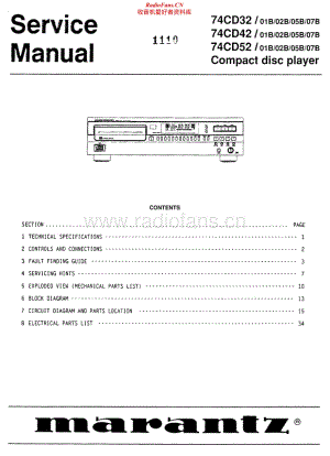 Marantz-CD52-cd-sm维修电路原理图.pdf