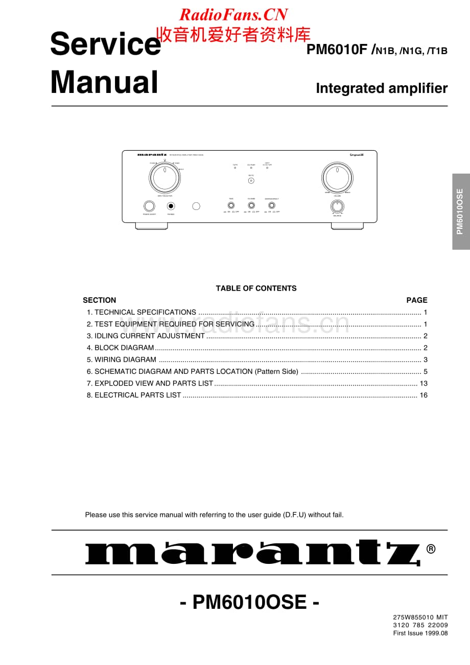 Marantz-PM6010F-int-sm维修电路原理图.pdf_第1页