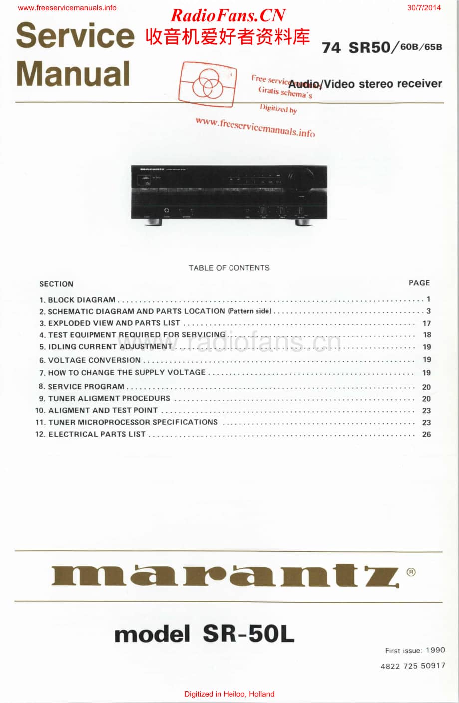 Marantz-74SR50-avr-sm维修电路原理图.pdf_第1页