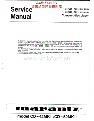 Marantz-CD52MK2-cd-sm维修电路原理图.pdf