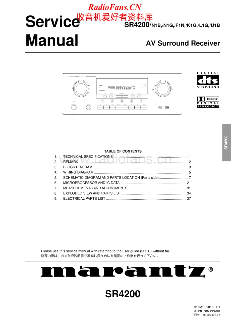 Marantz-SR4200-av-sm维修电路原理图.pdf_第1页