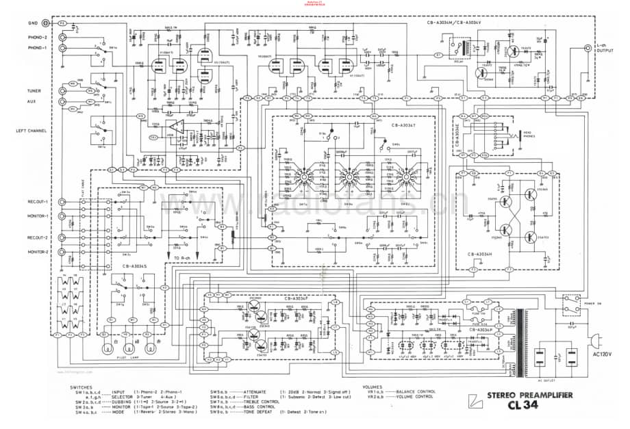 Luxman-CL34-pre-sch维修电路原理图.pdf_第1页