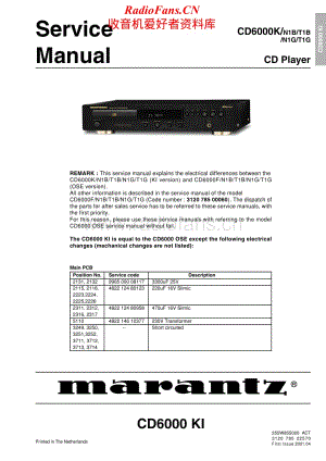Marantz-CD6000-cd-sm维修电路原理图.pdf