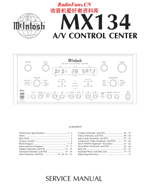 McIntosh-MX134-av-sm维修电路原理图.pdf
