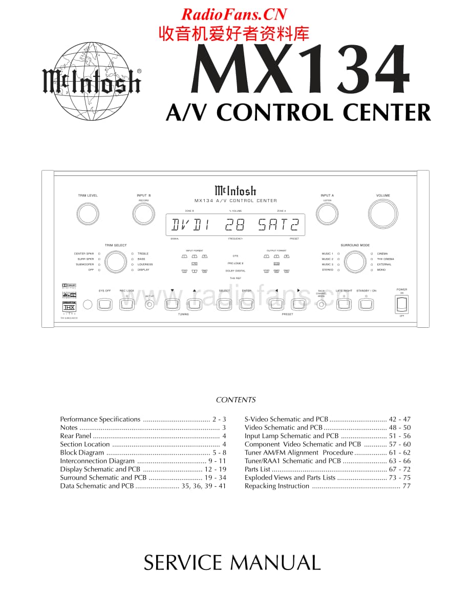 McIntosh-MX134-av-sm维修电路原理图.pdf_第1页
