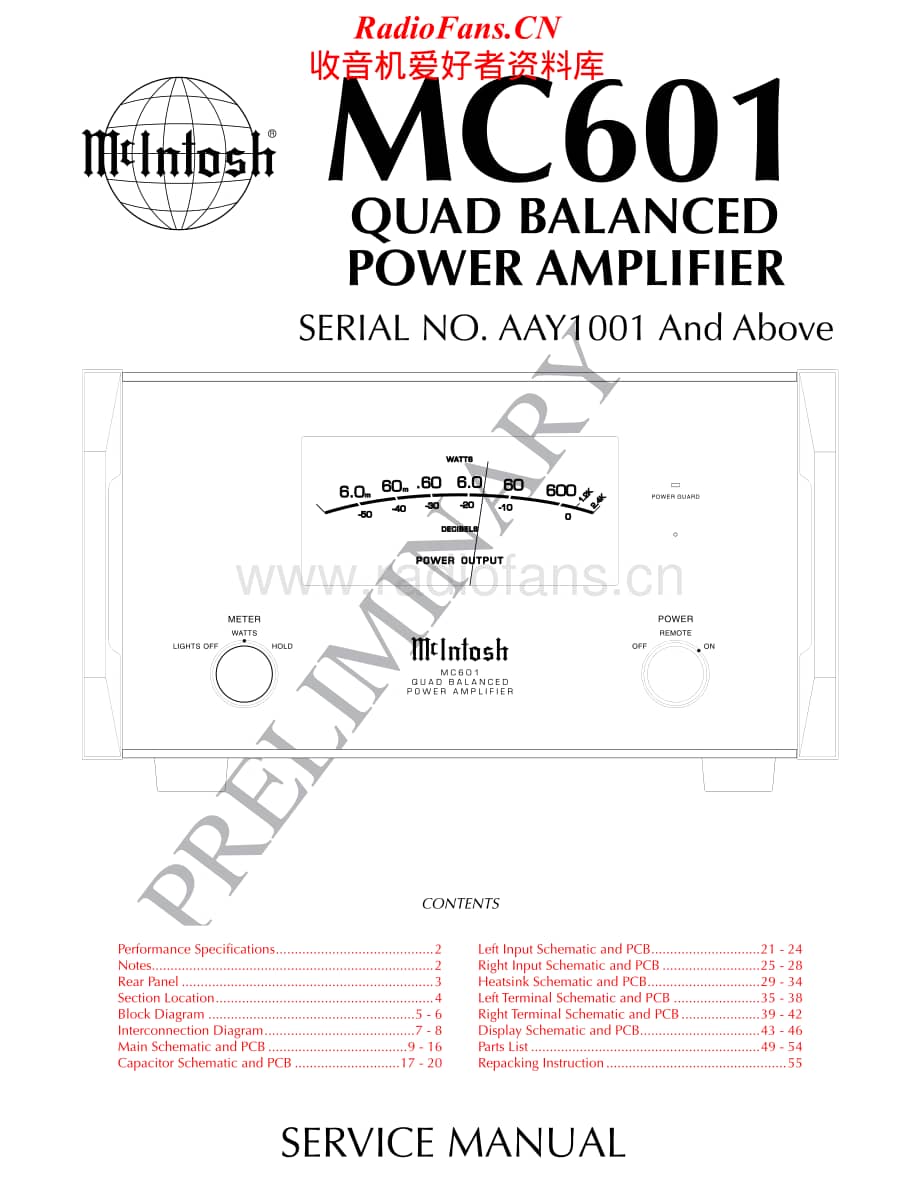McIntosh-MC601-pwr-sm维修电路原理图.pdf_第1页
